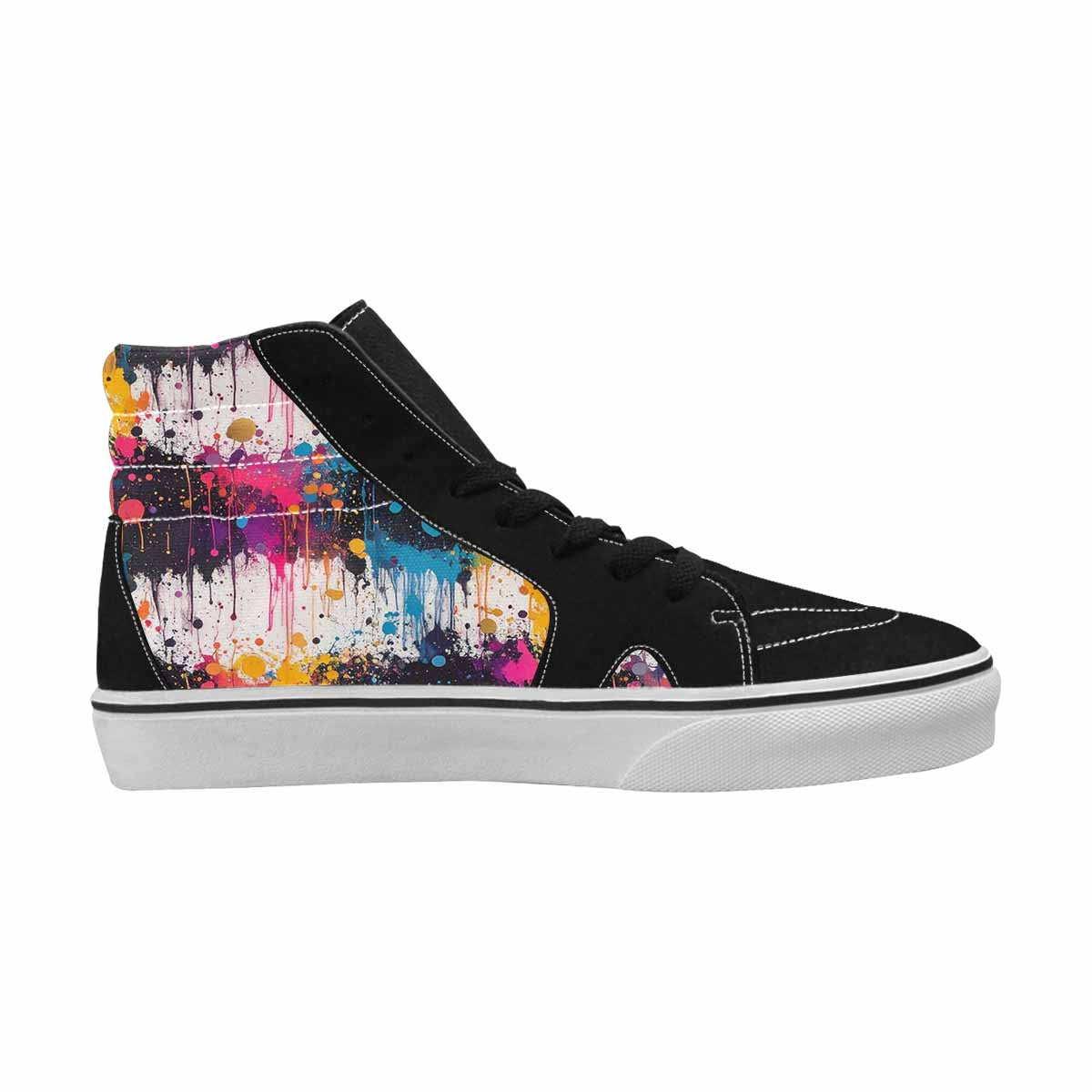 MEN'S Paint Splatter High Top Canvas Dark Academia Custom Sneakers