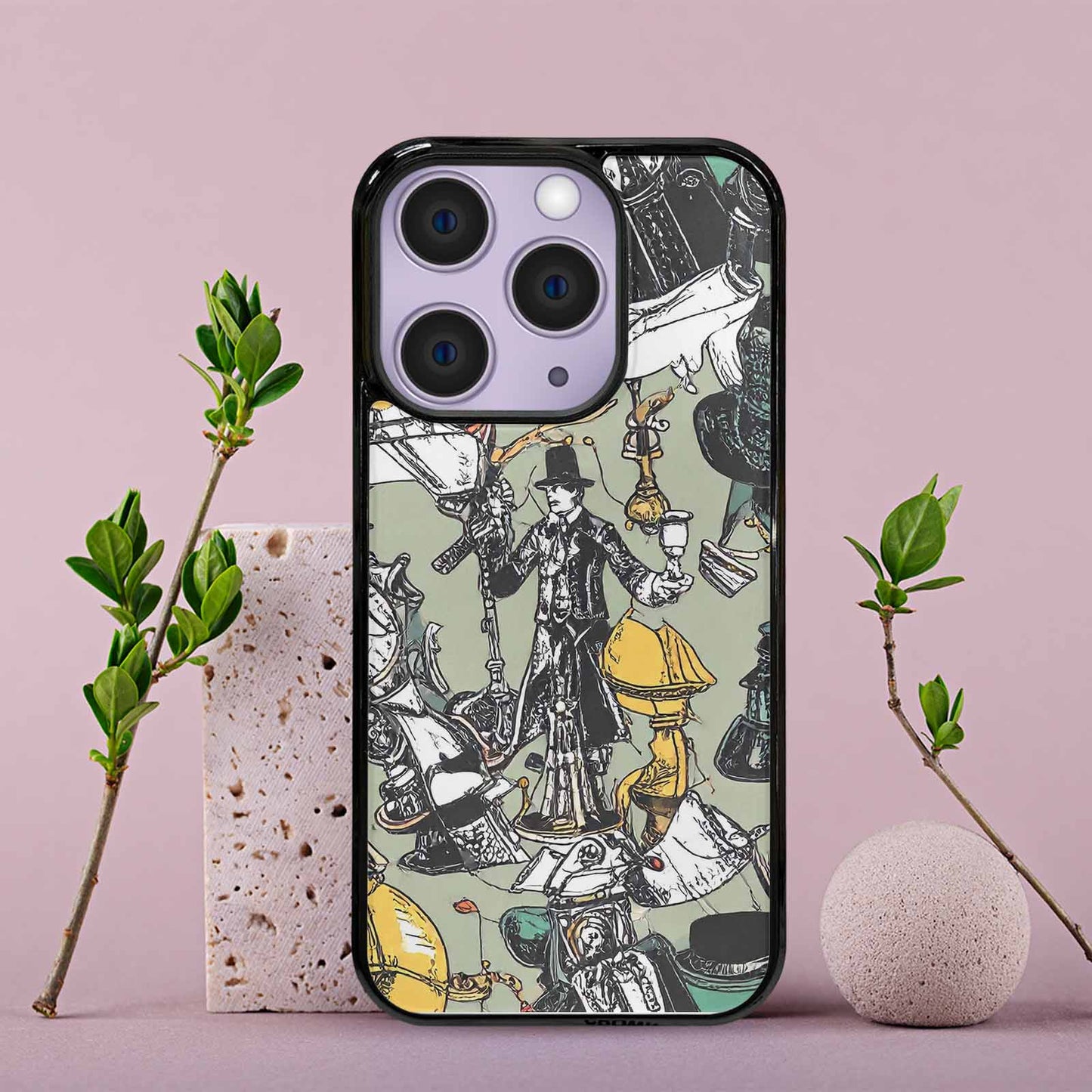 iPhone 15 Pro Case — Noir Spy Silhouette Pen Ink Noir, Custom Art Phone Cover
