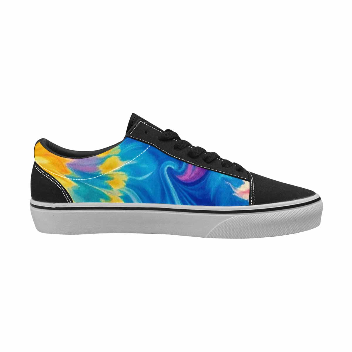 MEN'S Tie Dye Swirl Canvas Lace-Up Y2K Custom Sneakers