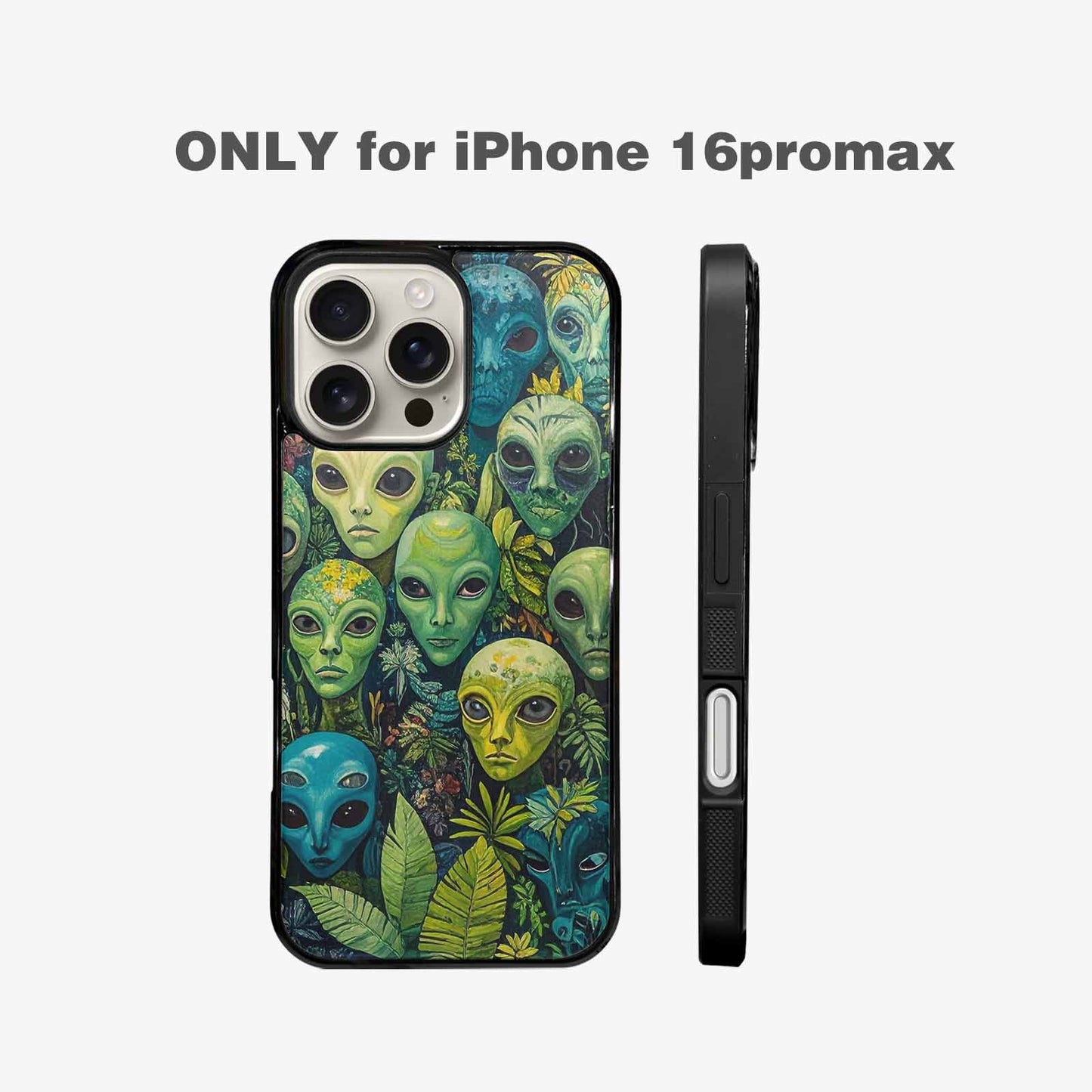iPhone 16 Pro Max Case — Aliens Pattern Hundreds Of Sma Bcn, Unique Phone Case Design
