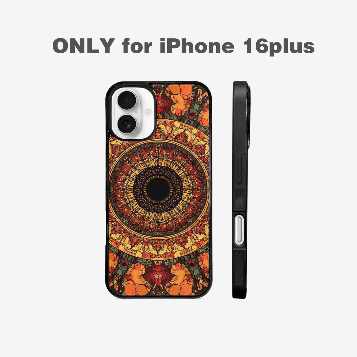 iPhone 16 Plus Case — Mandala Lions Art Seamless Pattern Vibrant, Custom Designed Case Cover