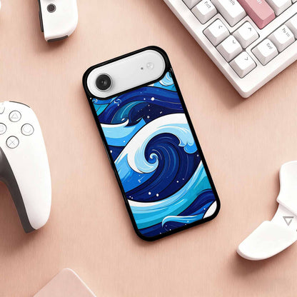 iPhone 17 Air Case — Glossy Winter Wave Seamless Cartoon Cute, Original Design Phone Case