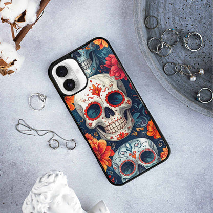 iPhone 16 Plus Case — Marble Skull Custom, Customized Protective Case