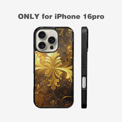 iPhone 16 Pro Case — Klimt Gold Leaf Artwork Pattern, Custom Printed Phone Case