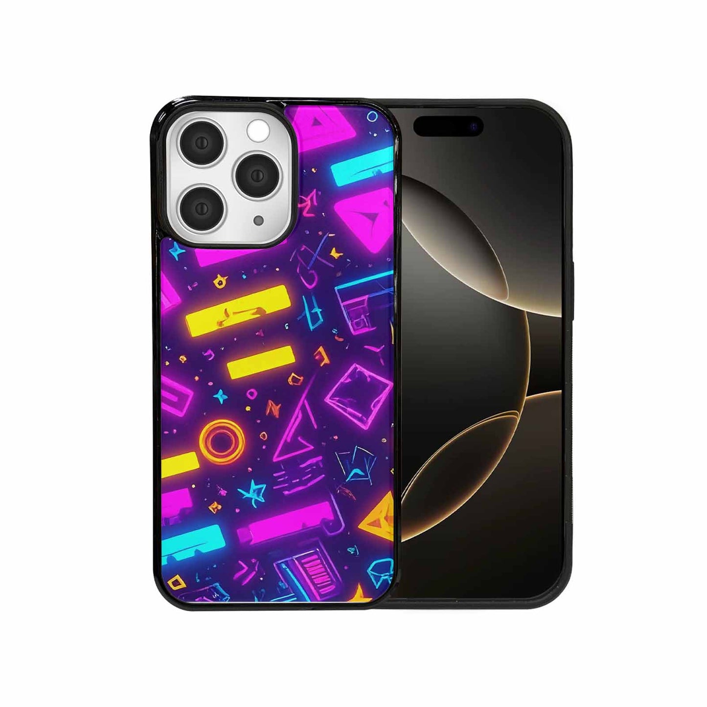 iPhone 15 Pro Max Case — 80s Retro Motif 80s Retro Motifs, Custom Made Phone Cover