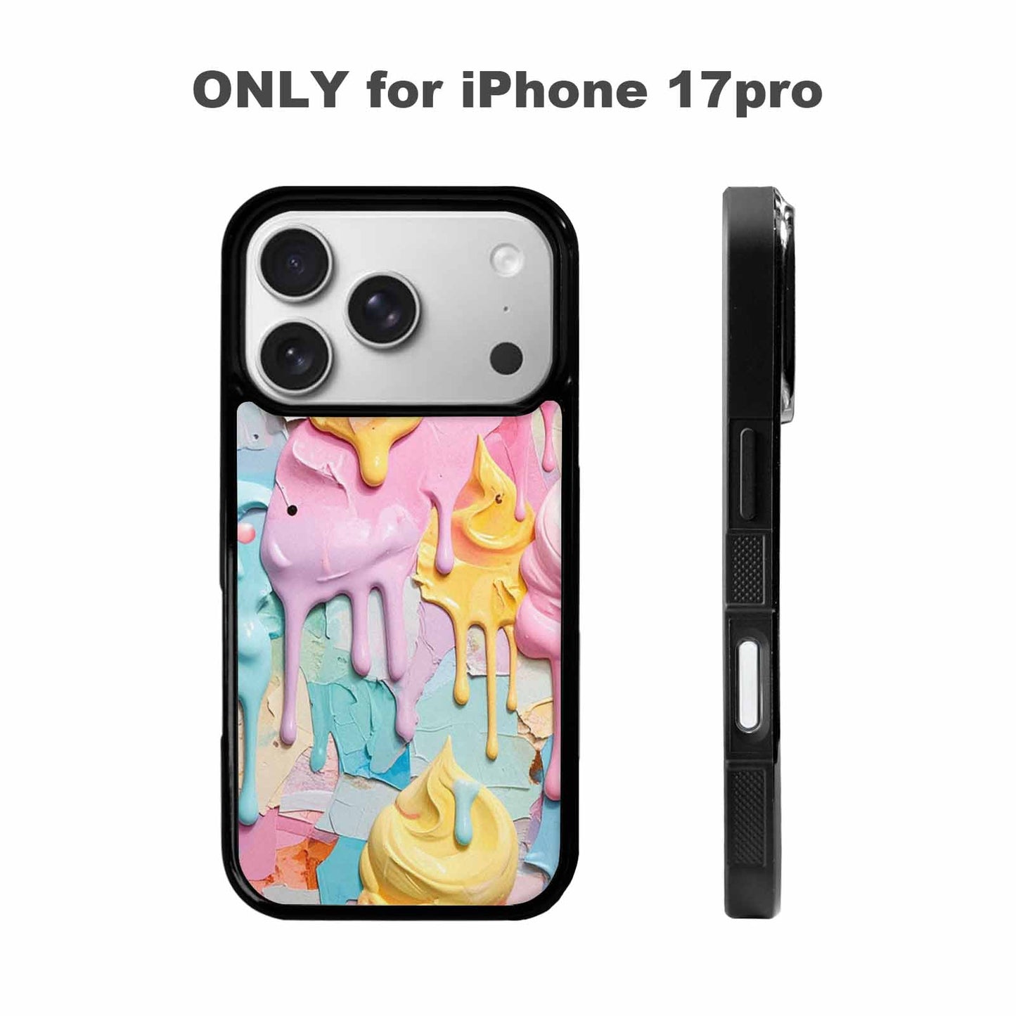 iPhone 17 Pro Case — Soft Serve Swirl Monster Characters Original, Custom Art Phone Cover
