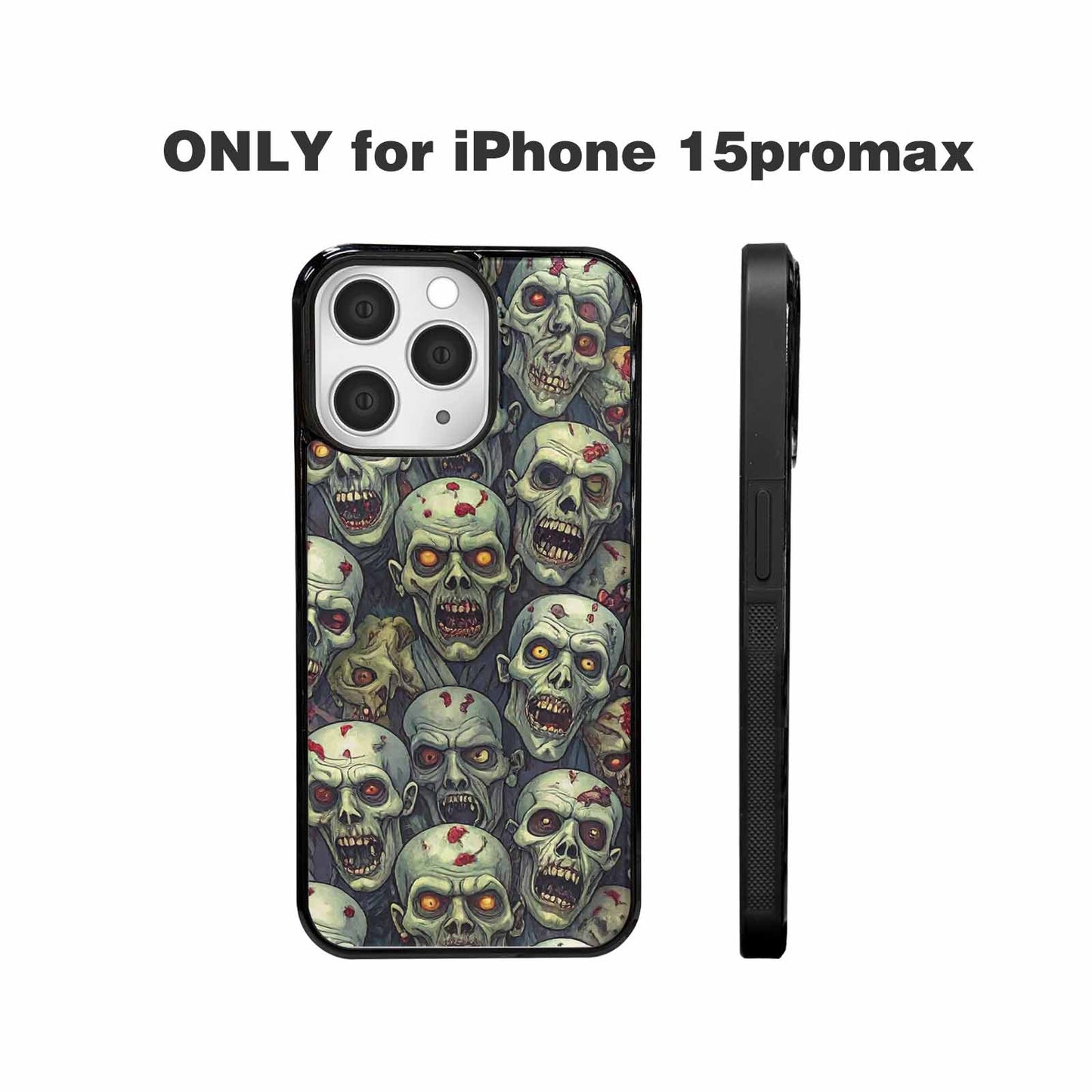 iPhone 15 Pro Max Case — Zombie Head Pattern Hundreds Of Small, Unique Phone Case Design