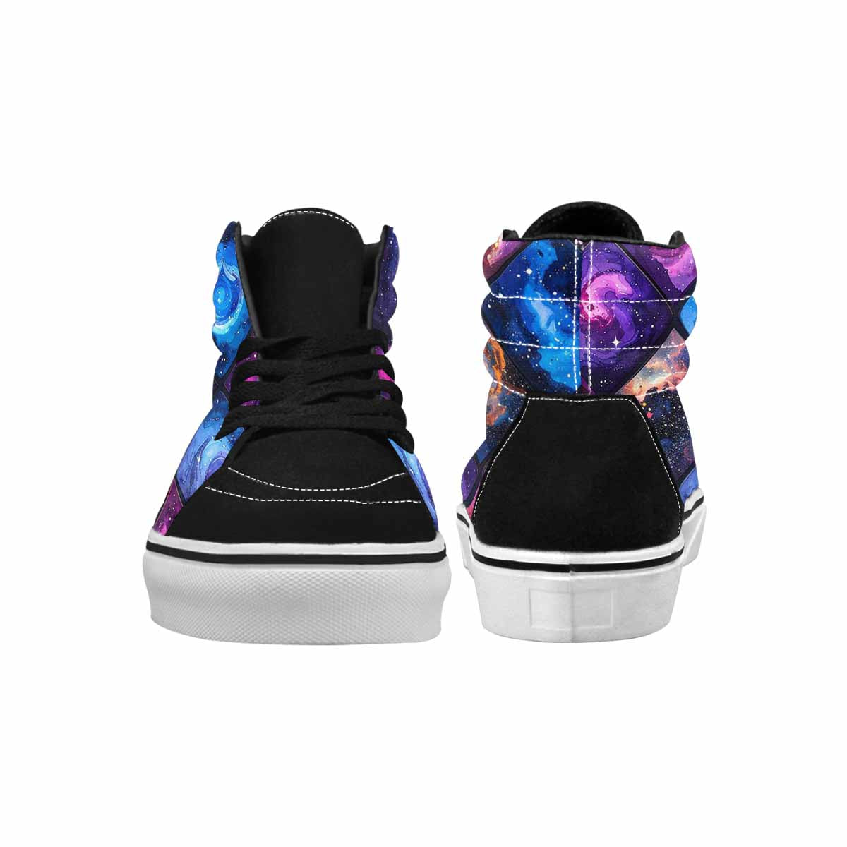 WOMEN'S Galaxy Stars Nebula High Top Canvas Cottagecore Custom Sneakers