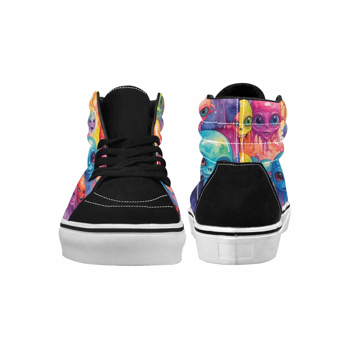 MEN'S Aliens  Tie Dye High Top Canvas Grunge Shoes