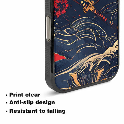 iPhone 16 Pro Max Case — Samurai Art Repeat Pattern, Original Design Phone Case