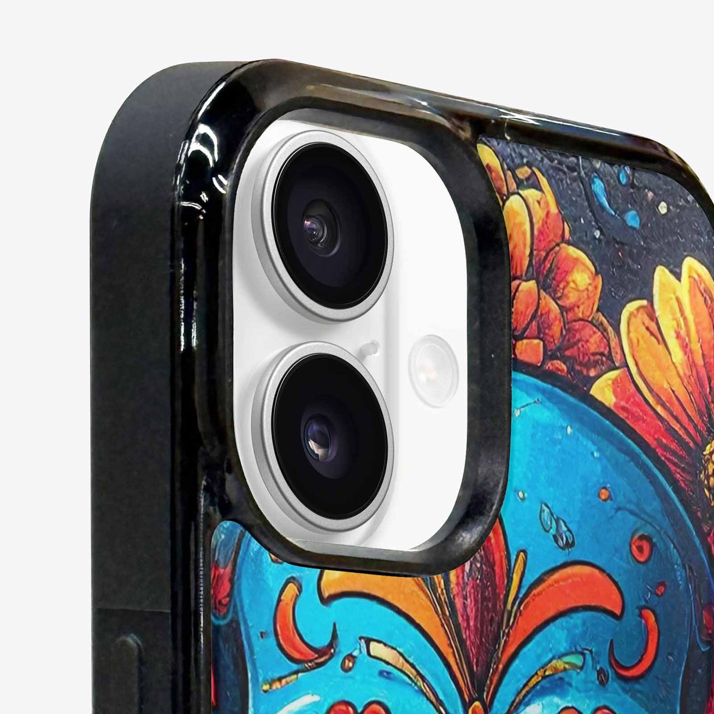 iPhone 16 Plus Case — Graffiti Skull Art Seamless Pattern Vibrant, Customized Protective Case