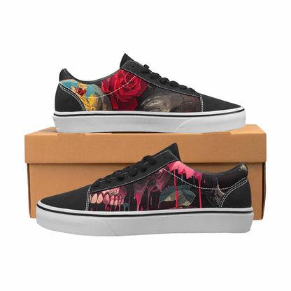 WOMEN'S Skulls Roses Melting Skulls Lace-Up Canvas Y2K Custom Shoes