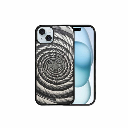 iPhone 15 Plus Case — Hypnotic Spiral Optical Illusion Motif High, Custom Made Phone Cover
