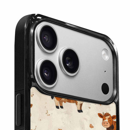 iPhone 17 Pro Case — Small Cow Animal Print Art Animal, Custom Printed Phone Case