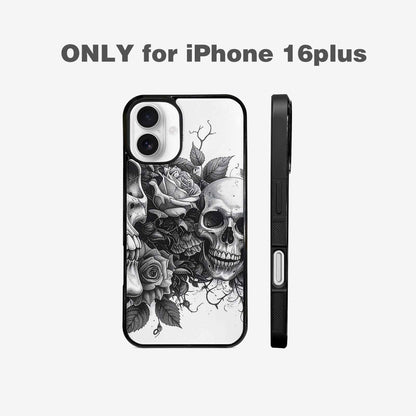 iPhone 16 Plus Case — Skull Gothic Art Dark Original, Custom Art Phone Cover