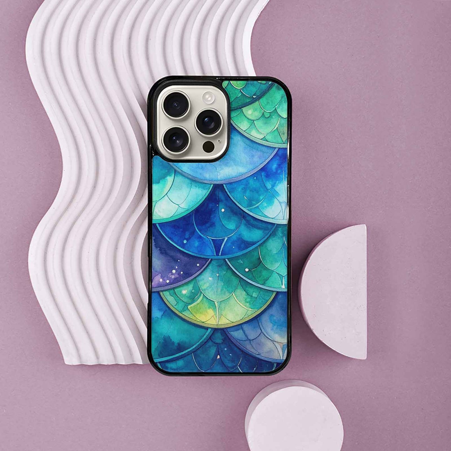 iPhone 16 Pro Max Case — Mermaid Scale, Custom Art Phone Cover