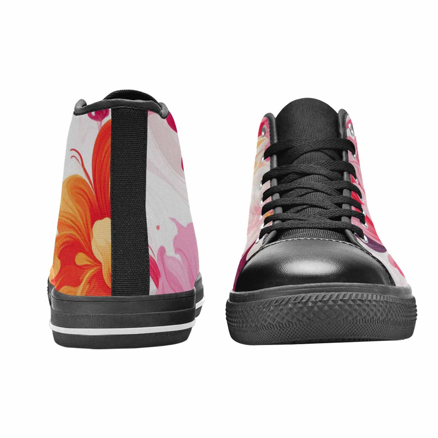 MEN'S Marble Floral High Top Canvas Y2K Custom Sneakers