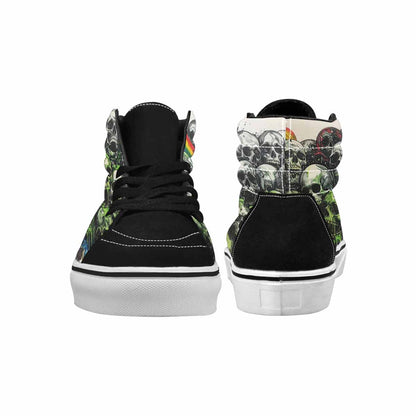 MEN'S Rainbow From Skull S High Top Canvas Cottagecore Sneakers