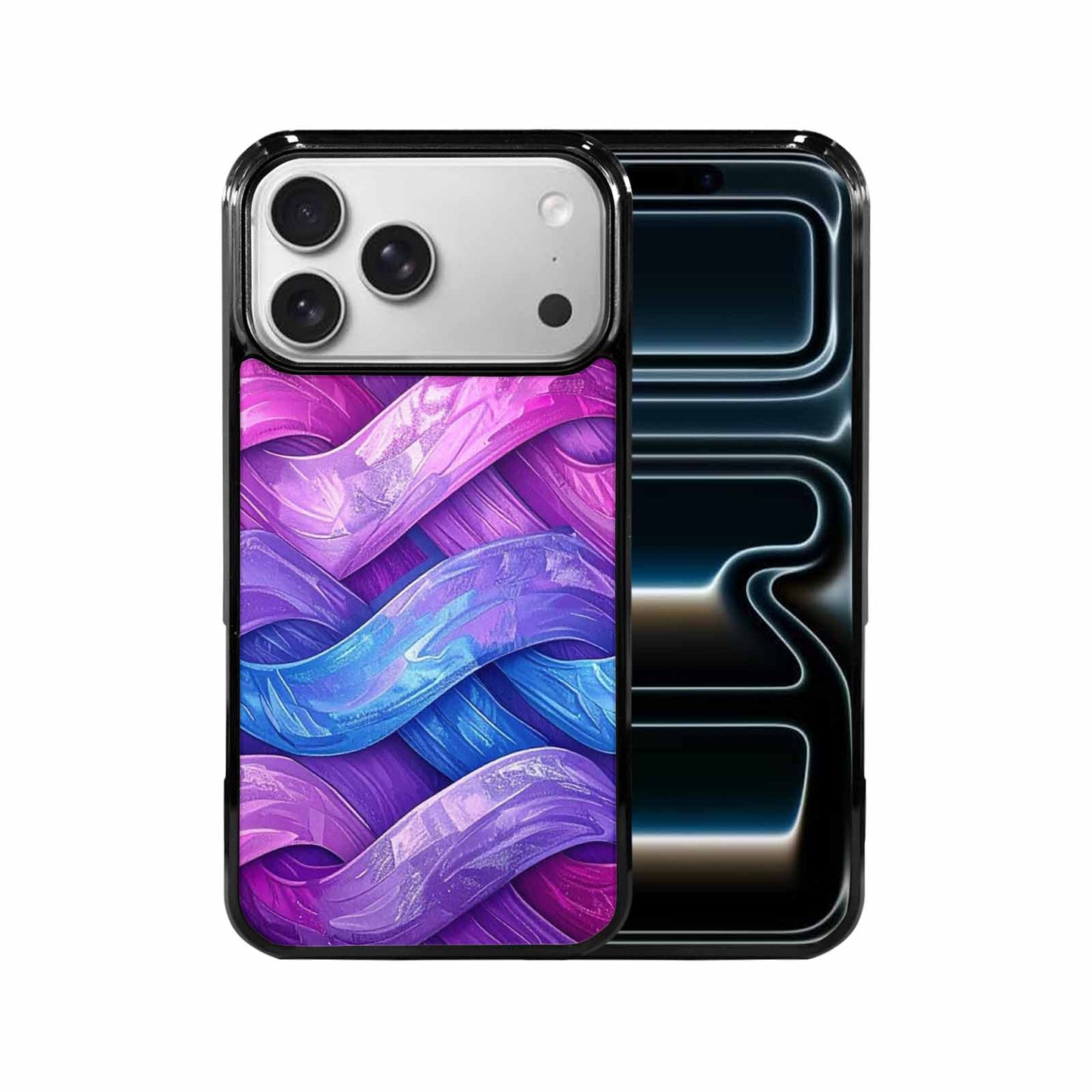 iPhone 17 Pro Max Case — Bisexual Flag Color Theme Original Art, Custom Print Case Cover