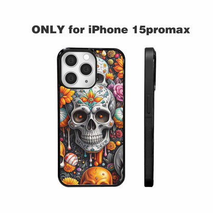 iPhone 15 Pro Max Case — Greyscale Black And White Dark Black, Custom Phone Case