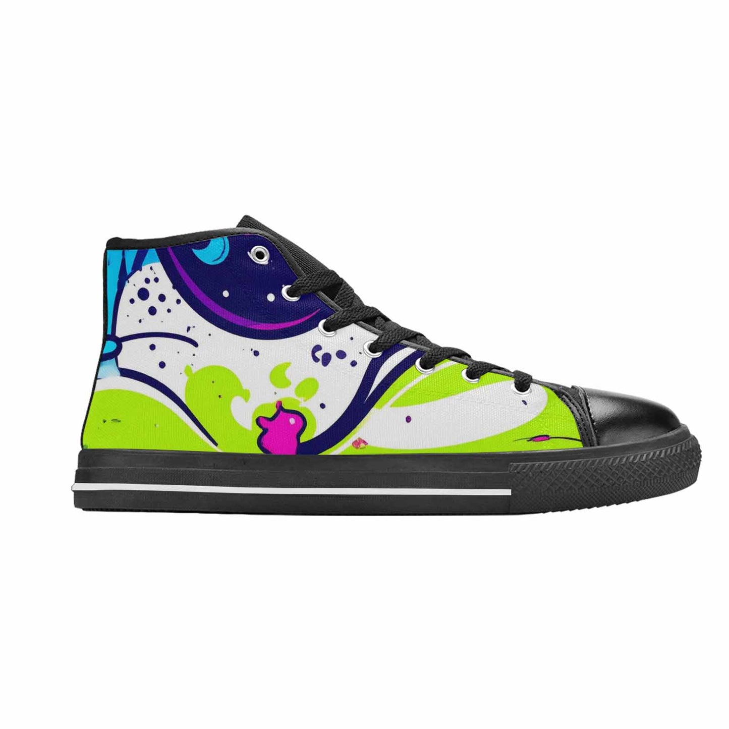 MEN'S Acid Wash Cartoon High Top Canvas Surreal Sneakers