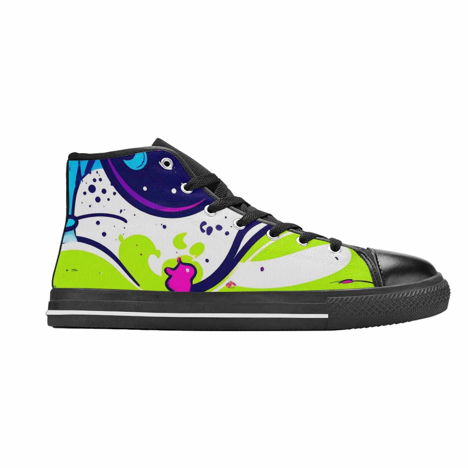 MEN'S Acid Wash Cartoon High Top Canvas Surreal Sneakers