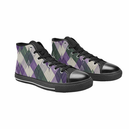 MEN'S Genderqueer Flag Color High Top Canvas Dreamcore Custom Shoes