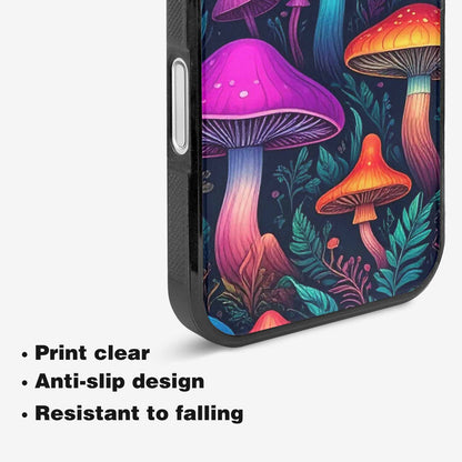 iPhone 16 Case — Mushroom Psychedelic Art Seamless Pattern Vibrant, Custom Art Phone Cover