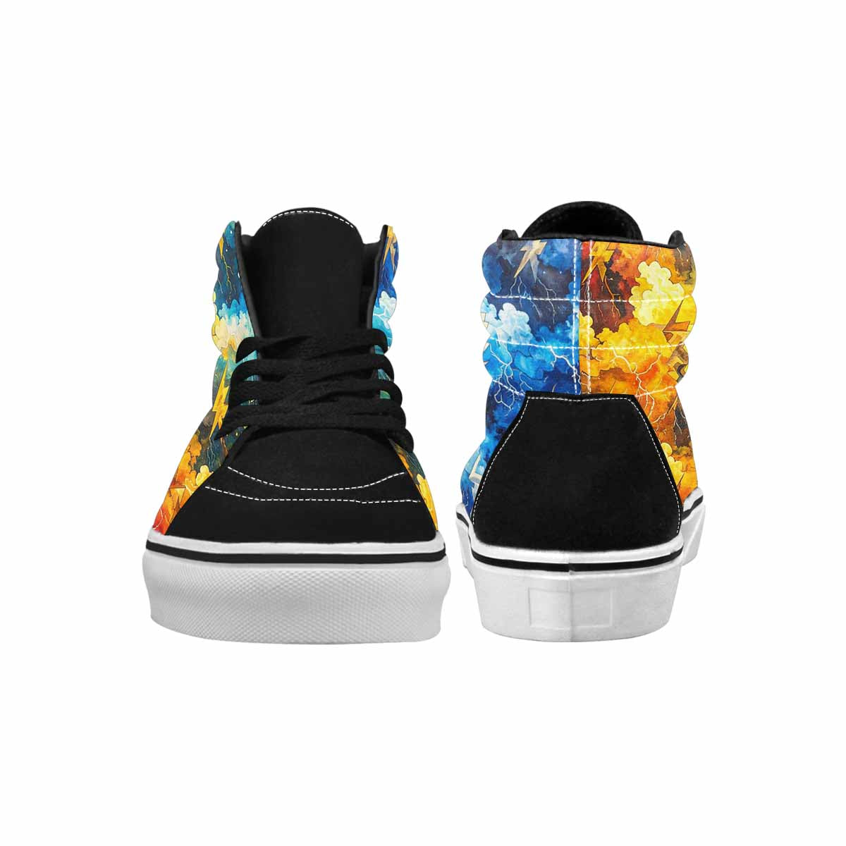 WOMEN'S Lightning Bolt High Top Canvas Surreal Custom Shoes