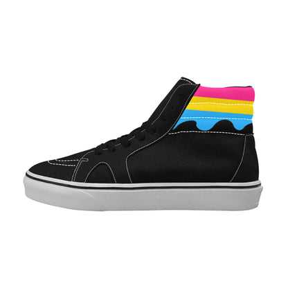 MEN'S Pansexual Flag 4 Pride LGBT High Top Skateboarding Shoes
