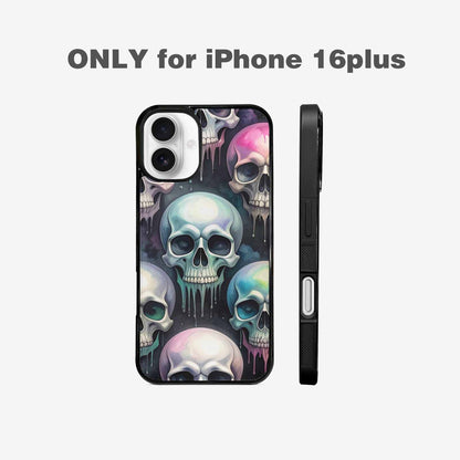 iPhone 16 Plus Case — Dark Black And White Color Tone, Personalized Phone Case