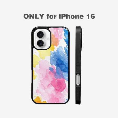 iPhone 16 Case — Trans Strong Watercolor Seamless Pattern Vibrant, Custom Printed Phone Case