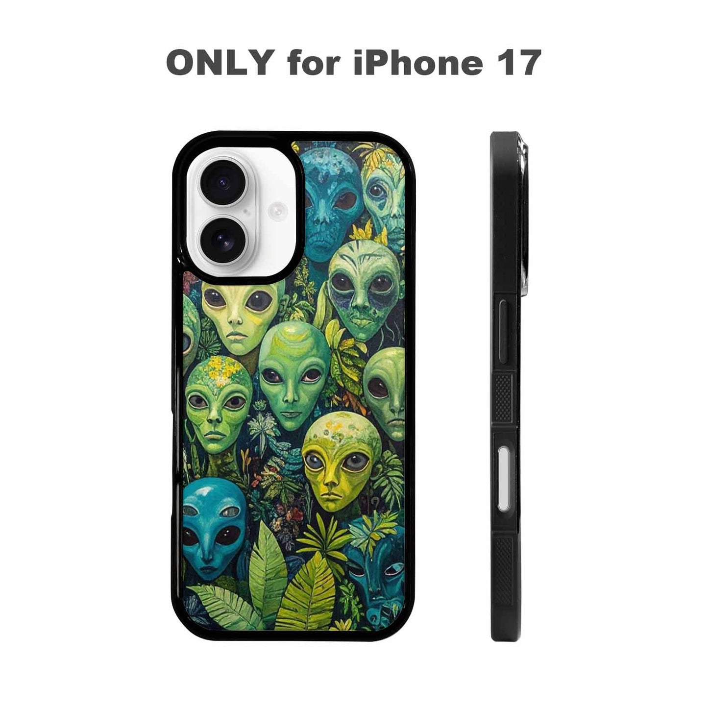 iPhone 17 Case — Aliens Pattern Hundreds Of Alien Scifi, Custom Printed Phone Case