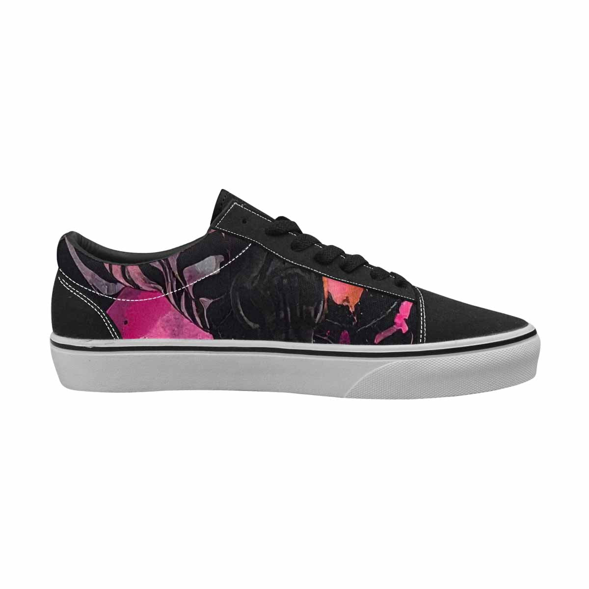 WOMEN'S Zebra Stripe Burst Lace-Up Canvas Vibrant Chaos Sneakers