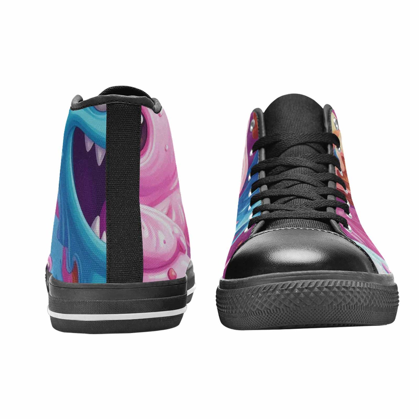 WOMEN'S Melting Icecream Cone Monster High Top Canvas Dark Academia Shoes
