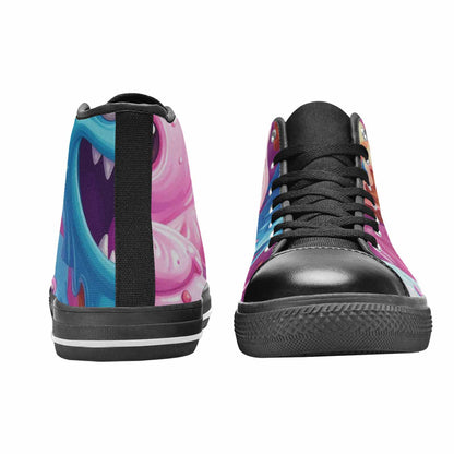WOMEN'S Melting Icecream Cone Monster High Top Canvas Dark Academia Shoes