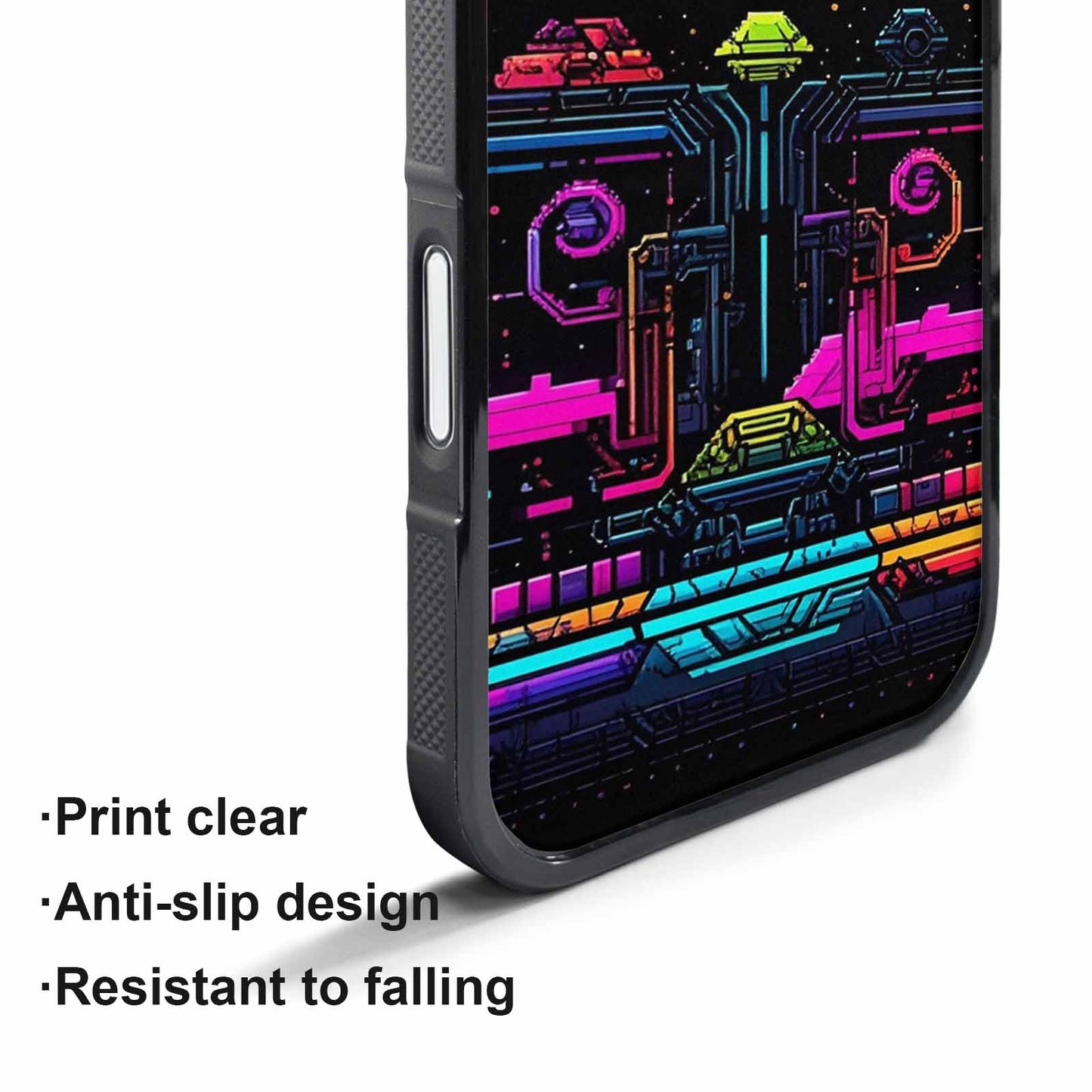 iPhone 17 Pro Case — Retro Pixel Art Pattern Bit Retro, Personalized Phone Case