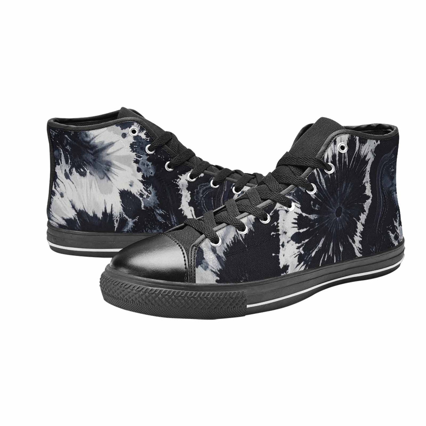 WOMEN'S Black White Animal Print High Top Canvas Dreamcore Custom Shoes