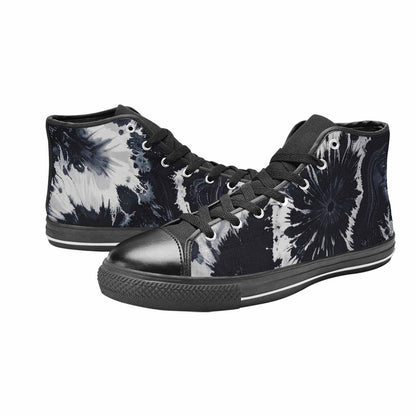 WOMEN'S Black White Animal Print High Top Canvas Dreamcore Custom Shoes