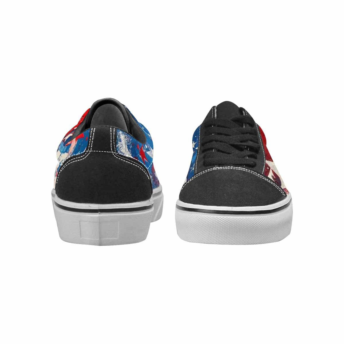 WOMEN'S Patriotic Stars Stripes Lace-Up Canvas Neon Fantasy Shoes