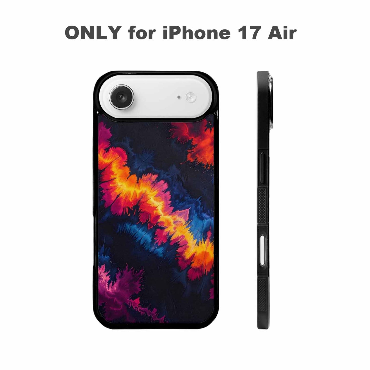 iPhone 17 Air Case — Tie Dye Dark Art Seamless Tie, Unique Phone Case Design