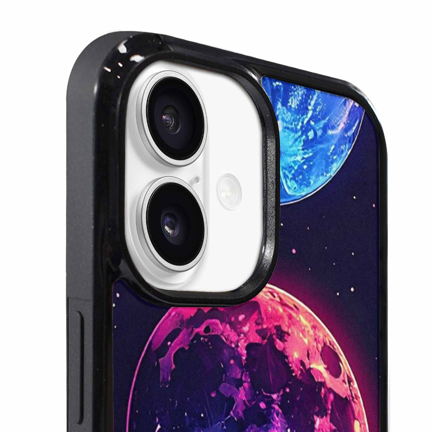 iPhone 17 Case — Neon Winter Moon Cartoon Cute, Custom Art Phone Cover