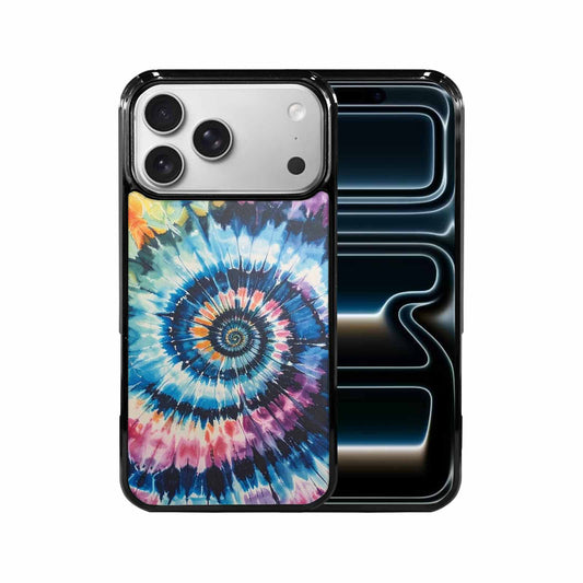 iPhone 17 Pro Max Case — Black &amp; Blue Ink Tie Dye, Custom Phone Case