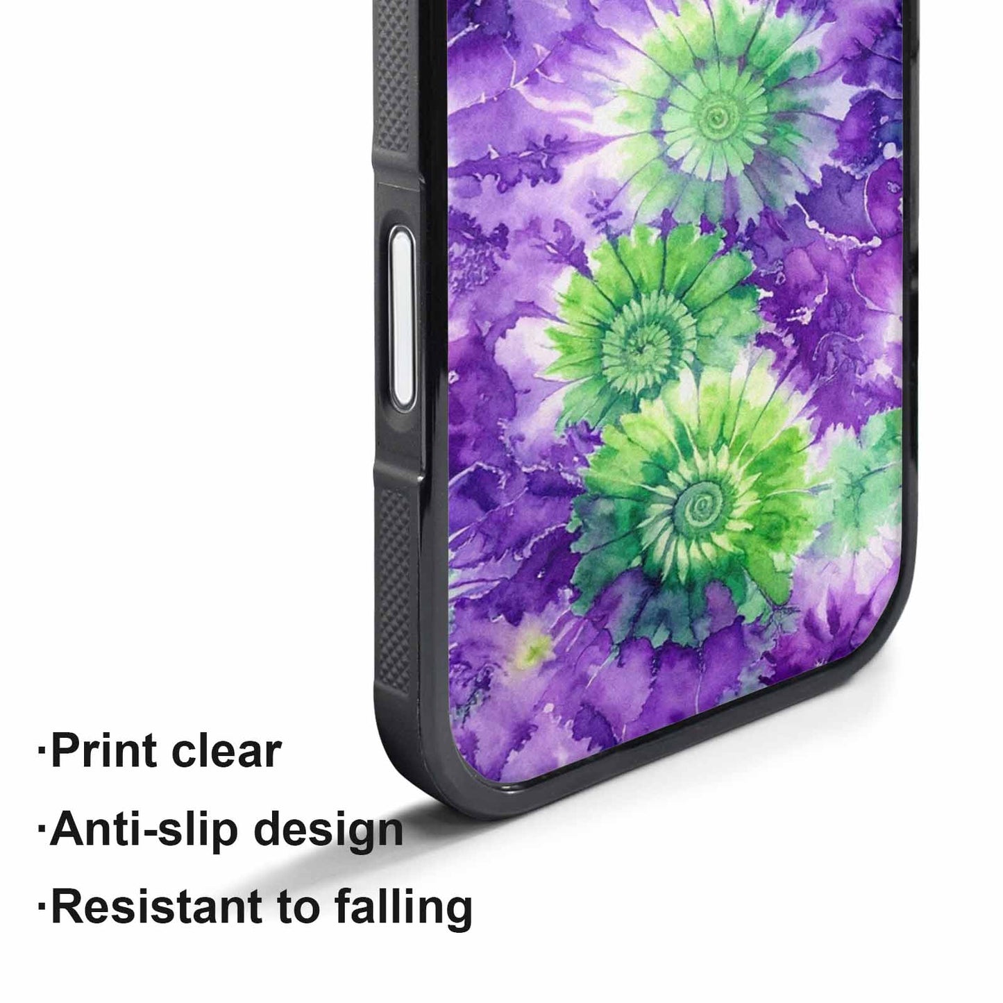 iPhone 17 Pro Max Case — Tie Dye Purple Green Tie Dye, Customized Protective Case