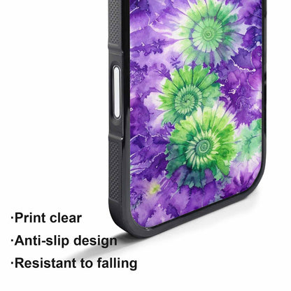 iPhone 17 Pro Max Case — Tie Dye Purple Green Tie Dye, Customized Protective Case