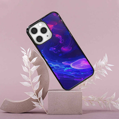 iPhone 15 Pro Max Case — Jellyfish Glow Jellyfish Glow Pattern Hundreds, Custom Made Phone Cover