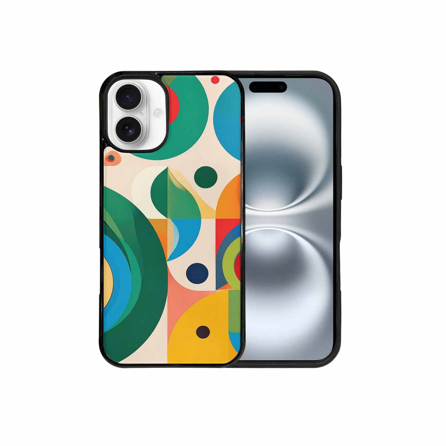iPhone 16 Plus Case — 1960s Mod Cartoon Art Pattern, Custom Printed Phone Case