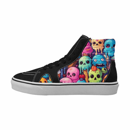 MEN'S Ice Cream Monsters  High Top Canvas Dark Academia Custom Sneakers
