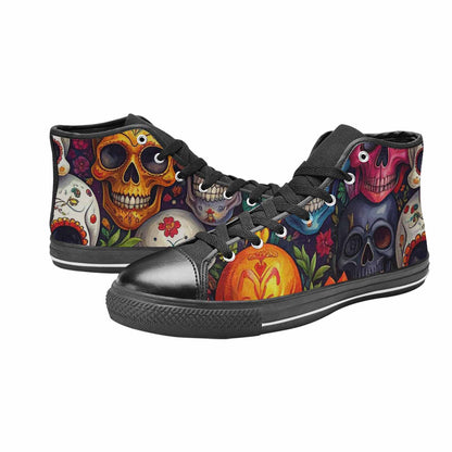 MEN'S Skull High Top Canvas Dark Academia Shoes