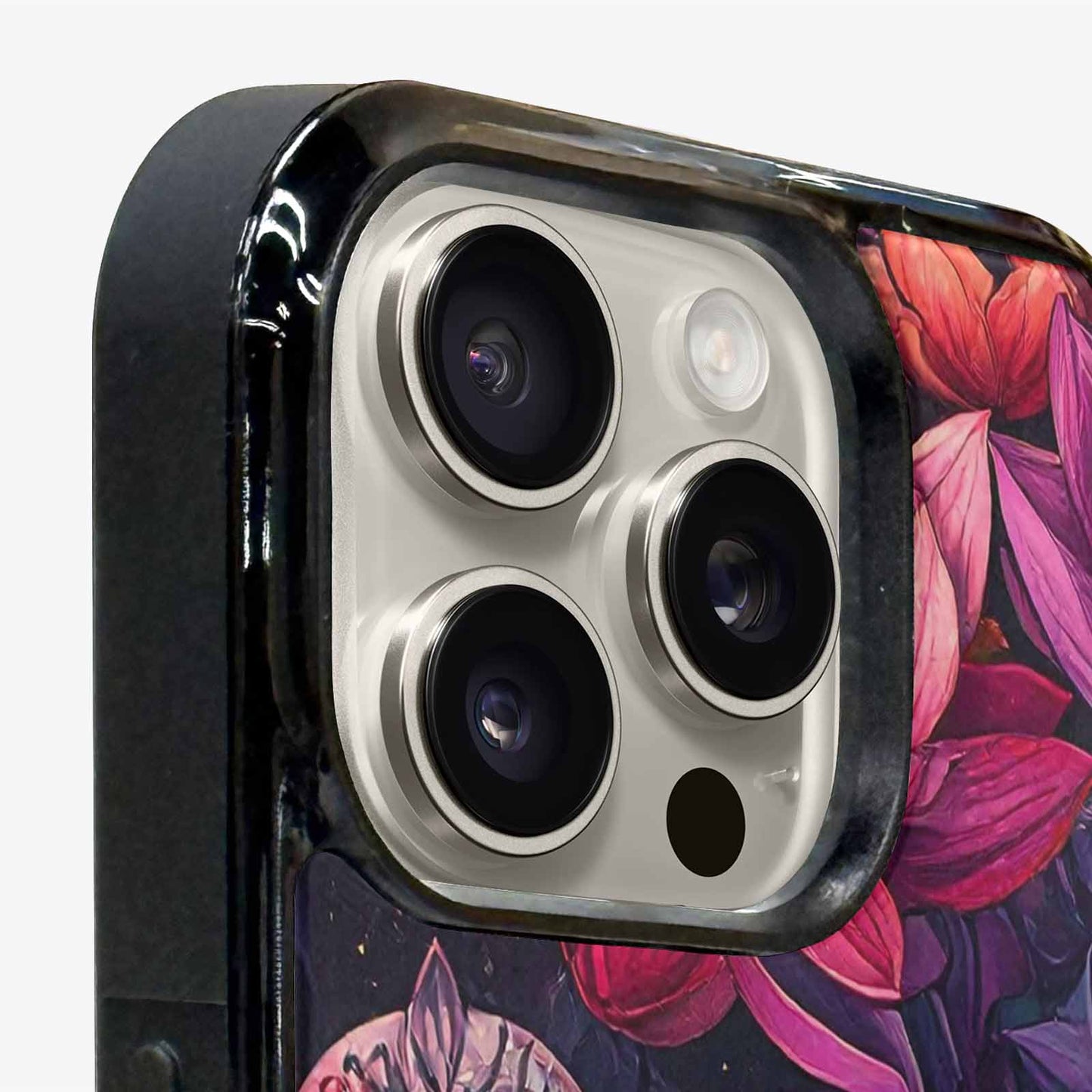 iPhone 15 Pro Max Case — Lotus Skulls, Custom Phone Case